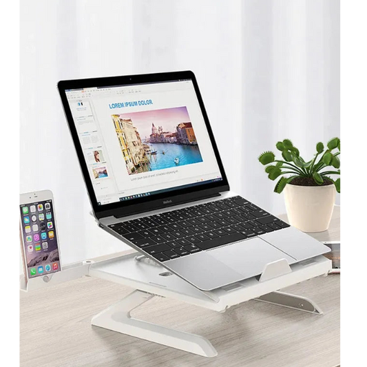 מעמד לפטופ חדש – מתקפל, רב-תכליתי, נייד ומתכוונן לגובה | מתאים גם כמעמד למסך | בסיס מאלומיניום איכותי