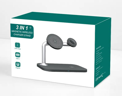 מטען אלחותי מגנטי 3-ב-1