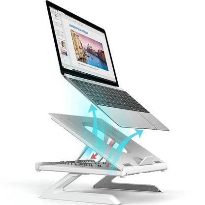 מעמד לפטופ חדש – מתקפל, רב-תכליתי, נייד ומתכוונן לגובה | מתאים גם כמעמד למסך | בסיס מאלומיניום איכותי
